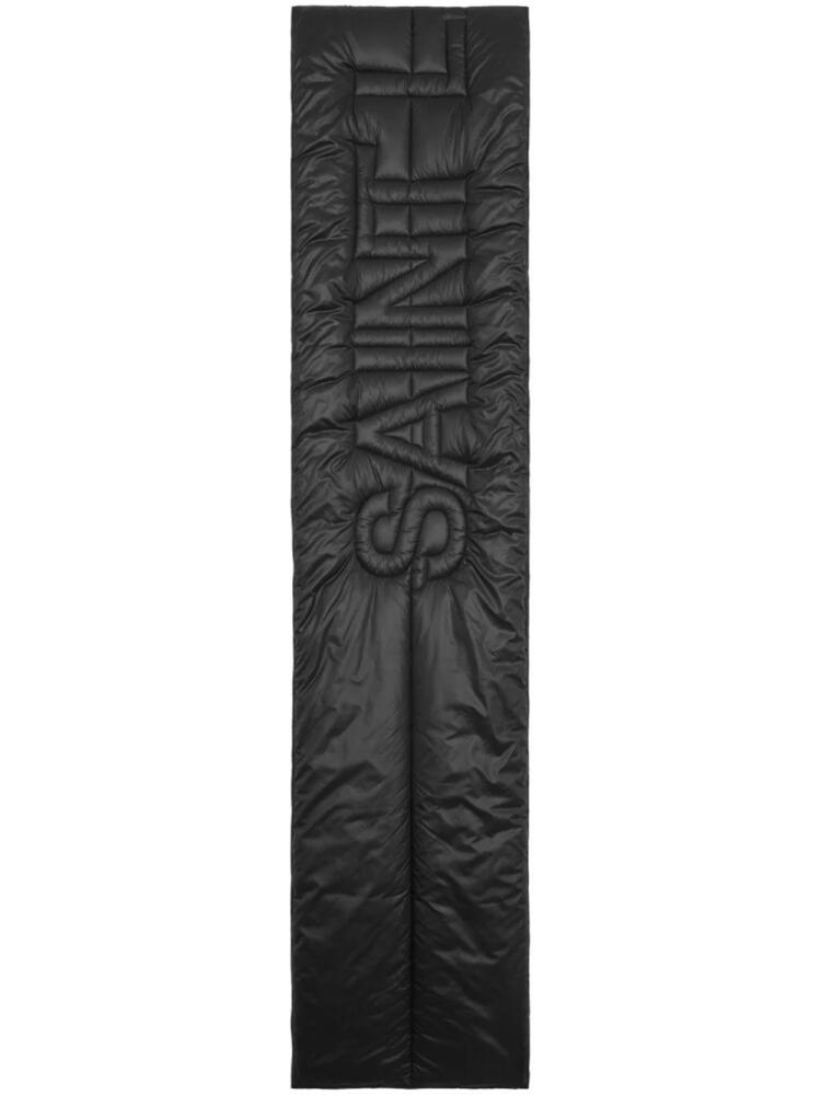 Saint Laurent logo-embossed padded-design scarf - Black Cover