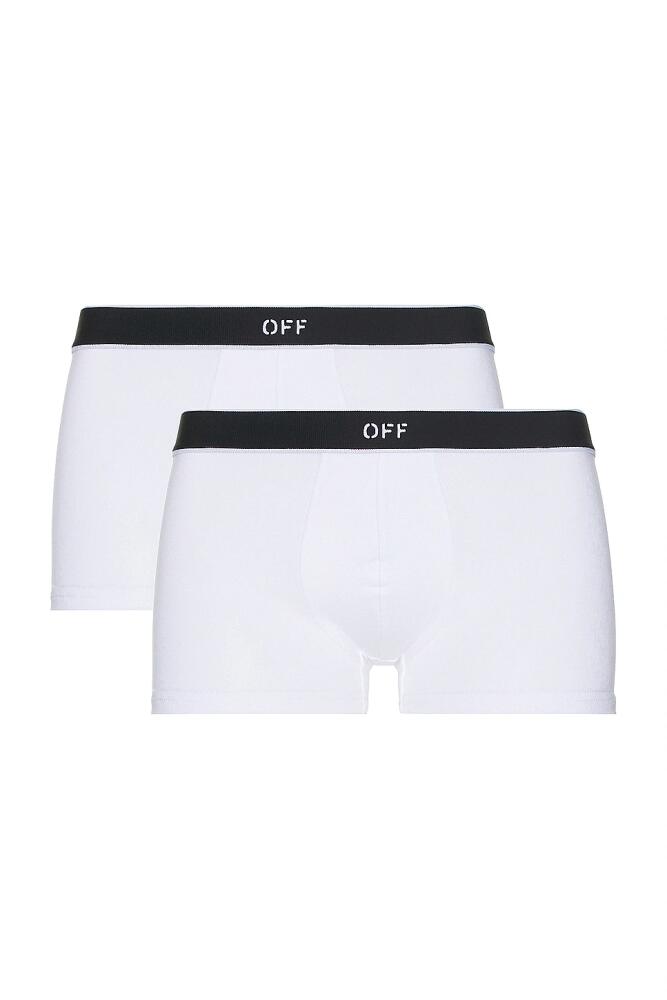 OFF-WHITE Stamp Low Rise Boxer in White Cover