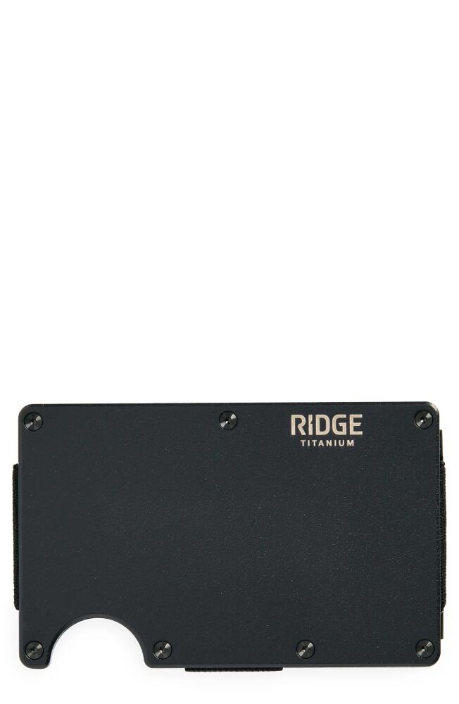 the Ridge Ridge Wallet - Titanium Money Clip in Matte Black Cover