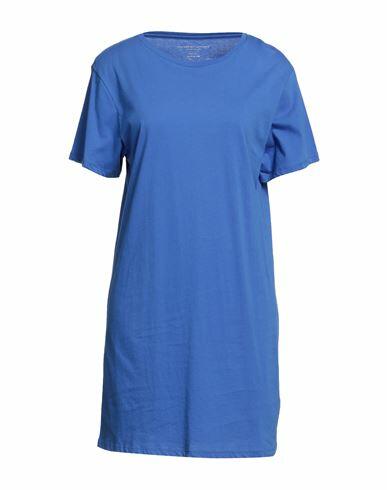 Majestic Filatures Woman Mini dress Blue Cotton Cover