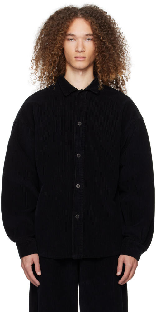 Les Tien Black Oversized Shirt Cover