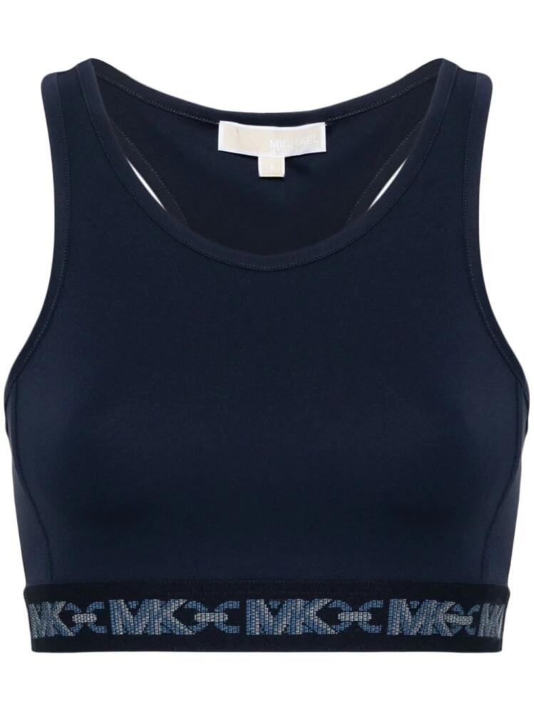 Michael Michael Kors logo-strap sports bra - Blue Cover