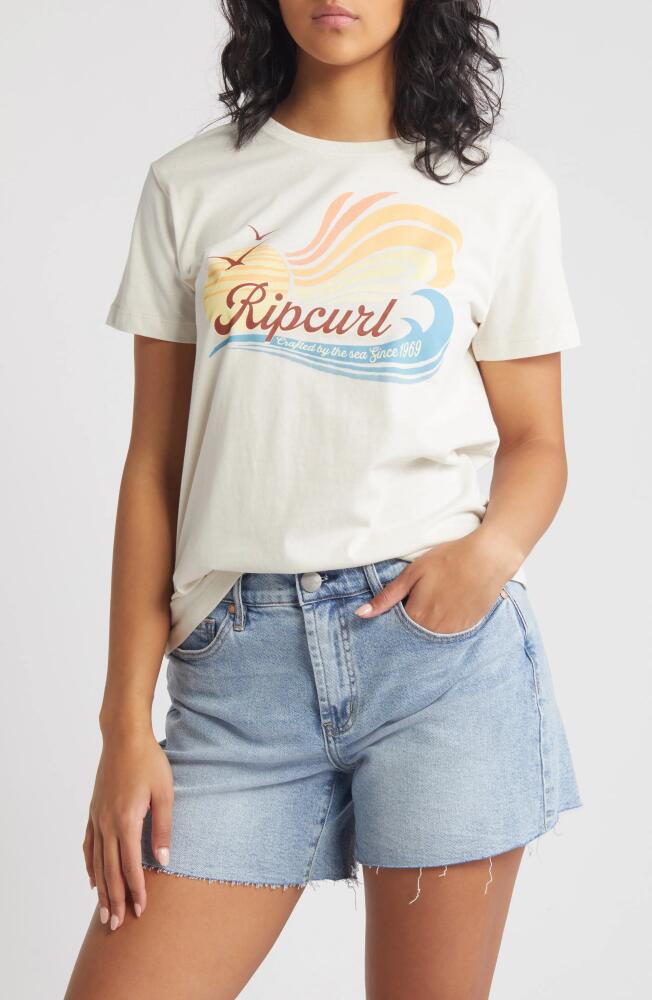 Rip Curl Sun Wave Graphic T-Shirt in Bone Cover