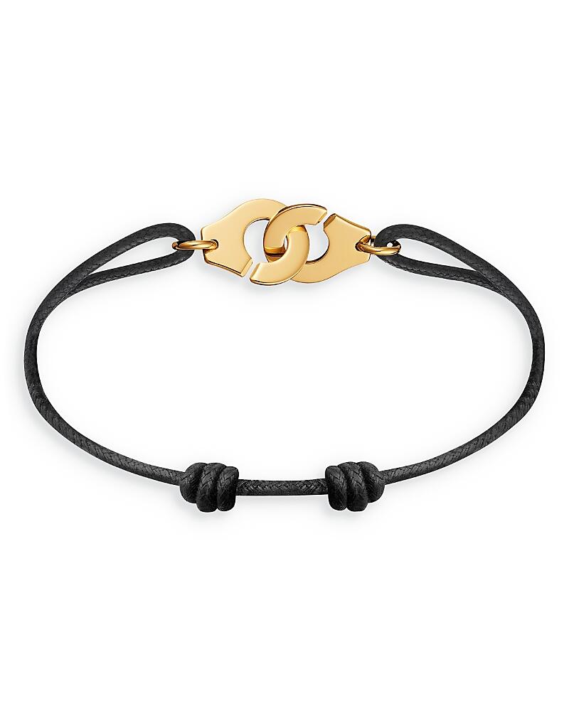 Dinh Van 18K Yellow Gold Menottes R12 Intertwined Handcuff Charm Adjustable Cord Bracelet Cover