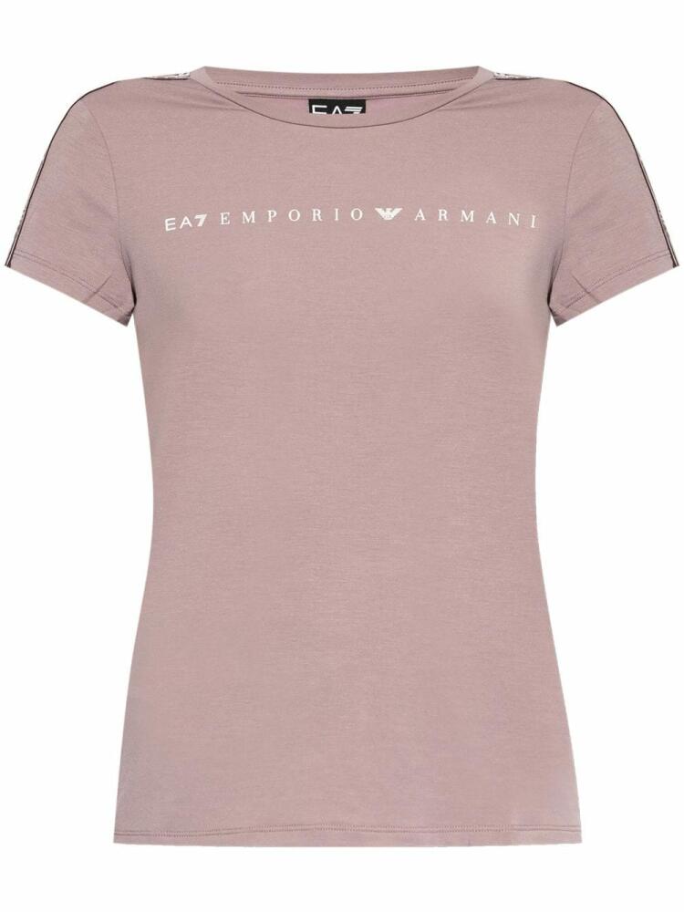 Ea7 Emporio Armani logo-print T-shirt - Pink Cover