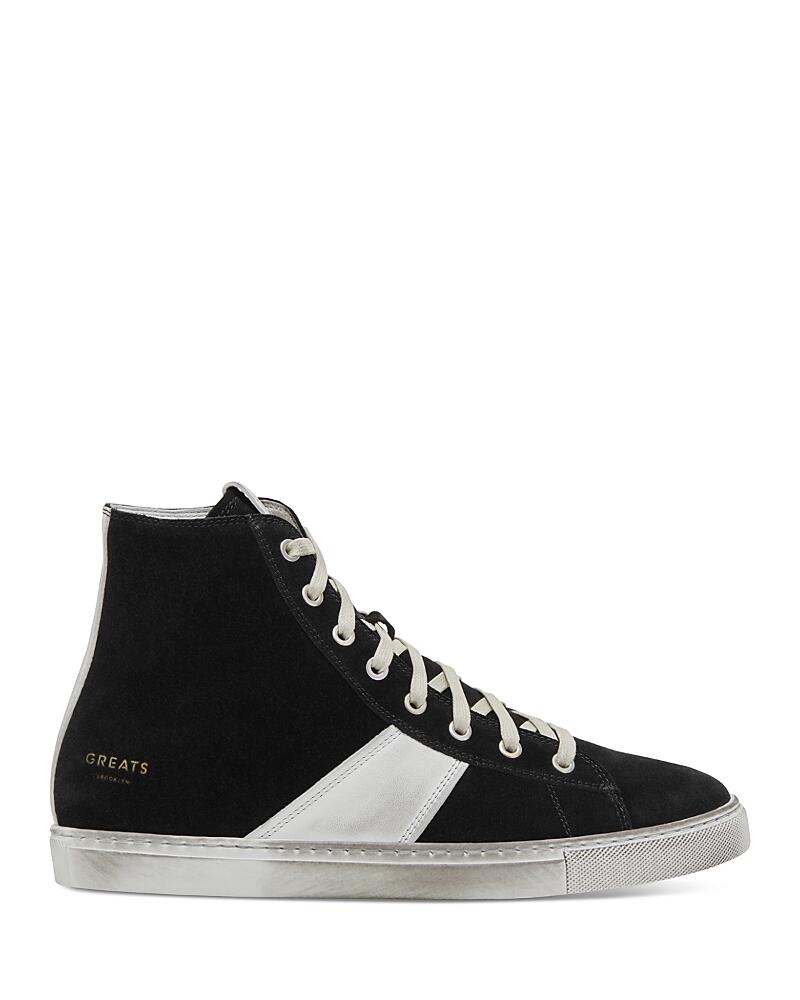 Greats Men's Reign Distressed Leather High Top Sneakers Cover