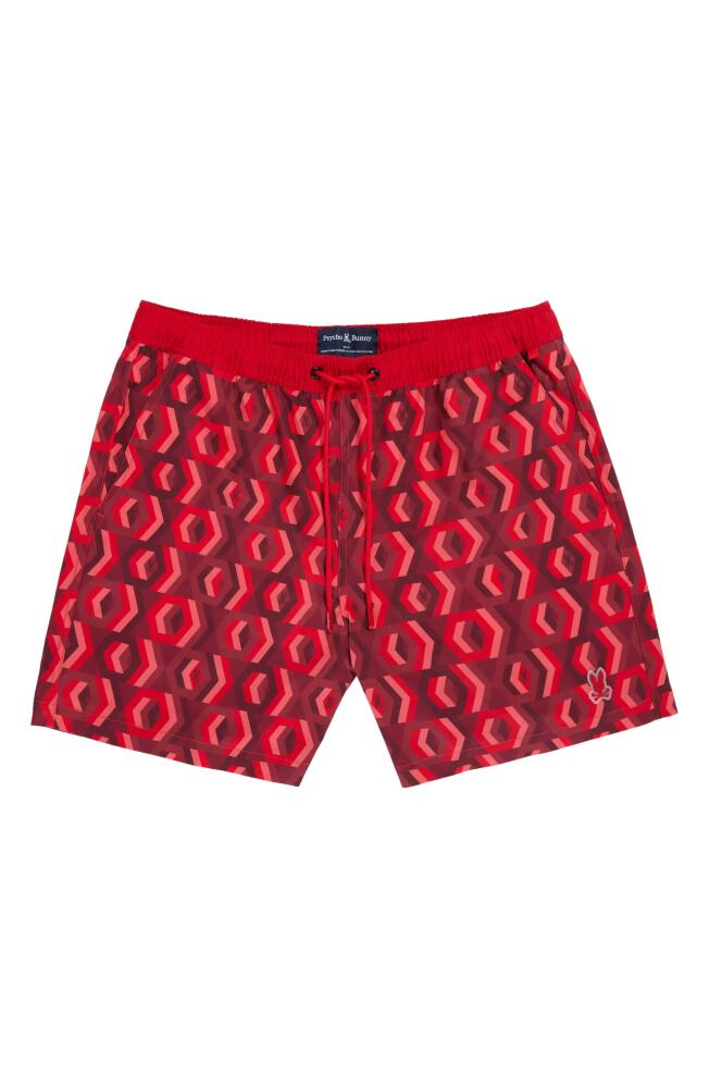 Psycho Bunny Apple Valley Swim Trunks in Brilliant Red Cover