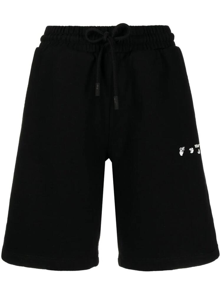 Off-White Swimming Man print track shorts - Black Cover