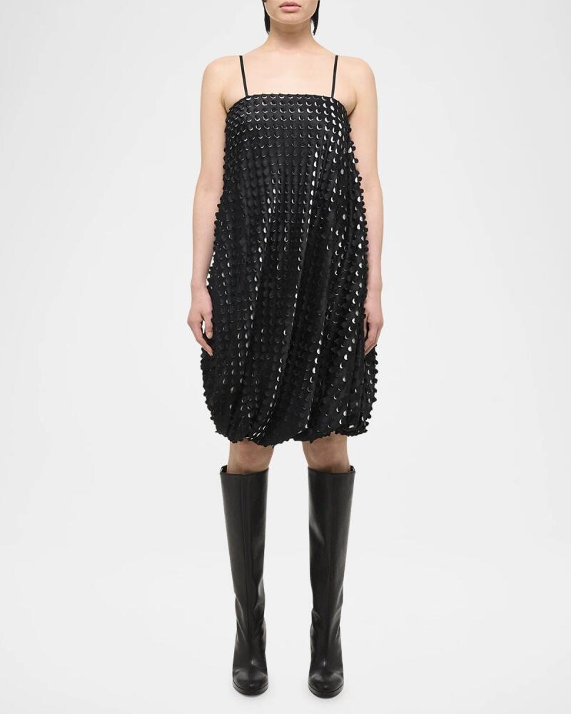 Helmut Lang Sleeveless Hole-Punch Bubble Dress Cover