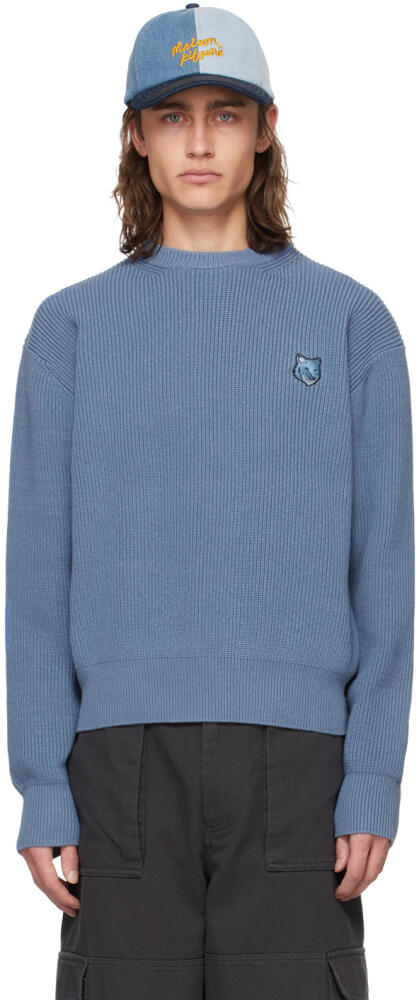 Maison Kitsuné Blue Bold Fox Head Sweater Cover