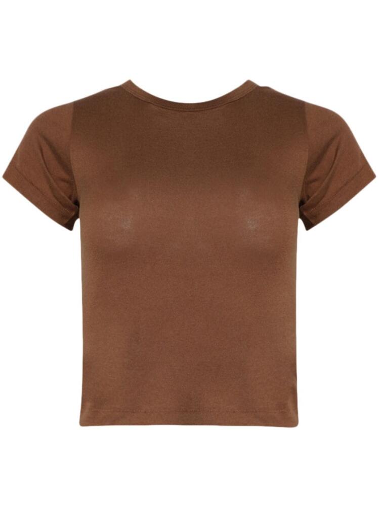 ETERNE cropped short-sleeved t-shirt - Brown Cover