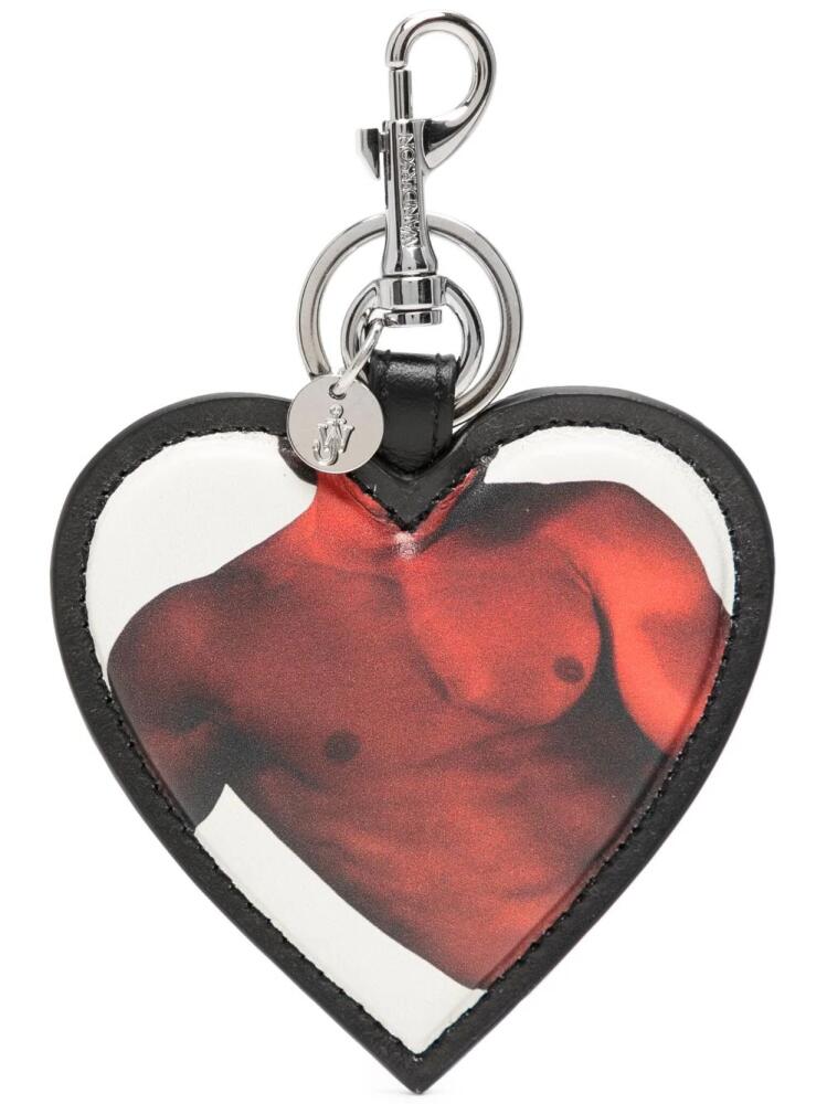 JW Anderson heart-charm keyring - Black Cover