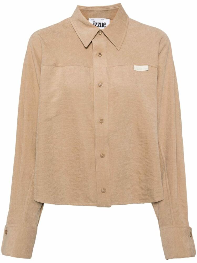 izzue button-up long-sleeves shirt - Neutrals Cover