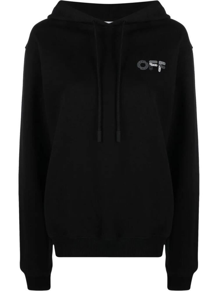 Off-White Arrow motif drawstring hoodie - Black Cover