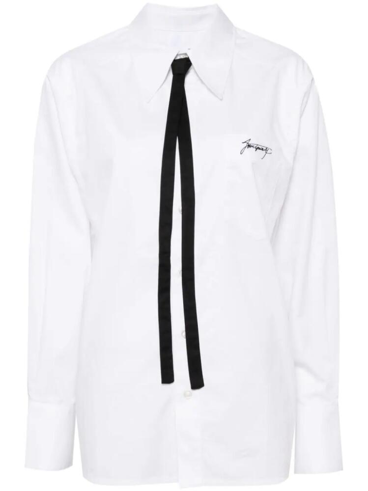 izzue embroidered shirt - White Cover