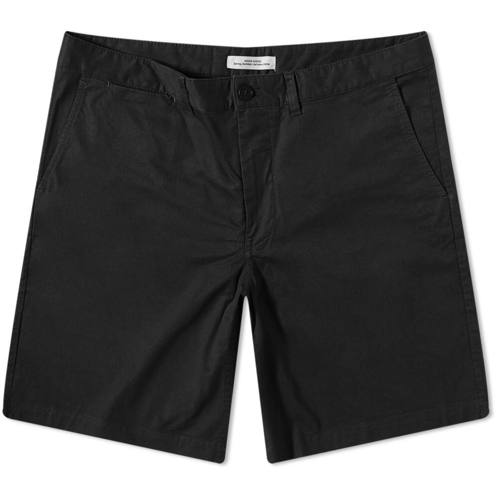 Wood Wood Men's Jonathan Light Twill Short in Black Cover