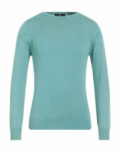 Aquascutum Man Sweater Turquoise Cotton Cover