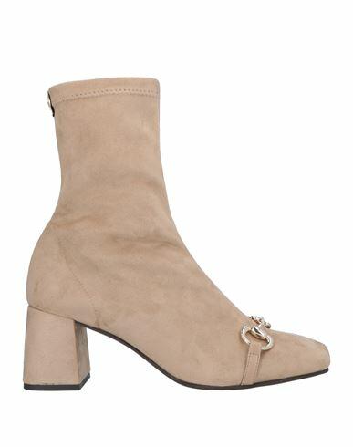 Pedro Miralles Woman Ankle boots Beige Textile fibers Cover