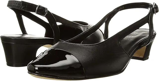 Vaneli Aliz (Black Nappa/Black Patent) Women's 1-2 inch heel Shoes Cover