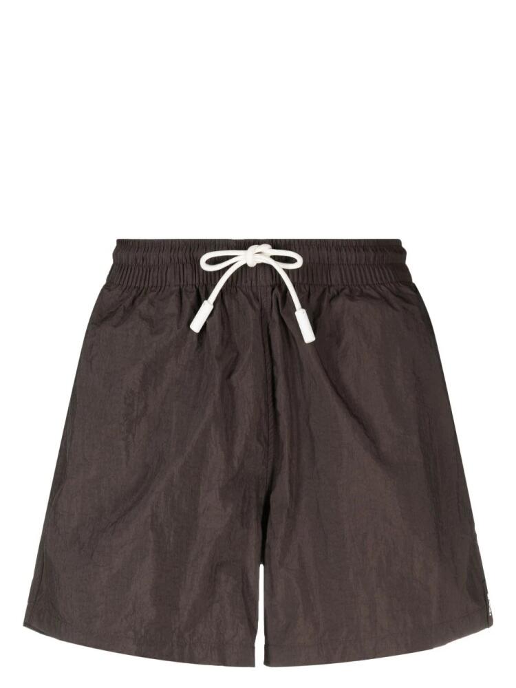 Sunnei crinkled-finish swim shorts - Brown Cover