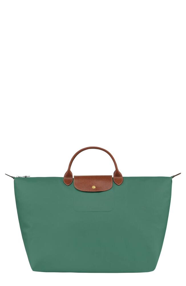 Longchamp 'Le Pliage' Overnighter in Sage Cover