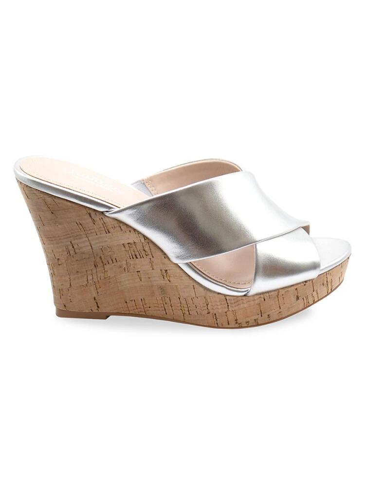 Charles by Charles David Women's Latrice Wedge Heel Sandals - Silver Cover