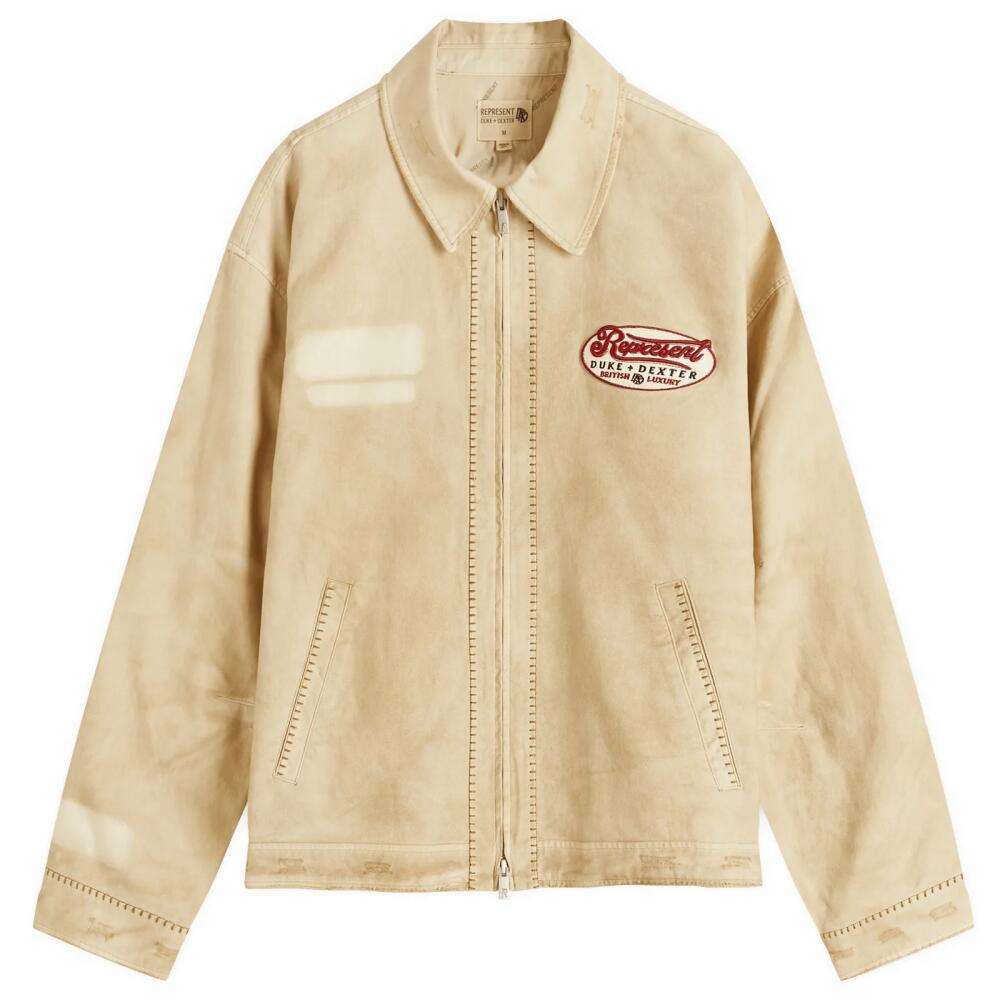 Represent Men's D+D Multi Patch Carpenter Jacket in Sand Cover