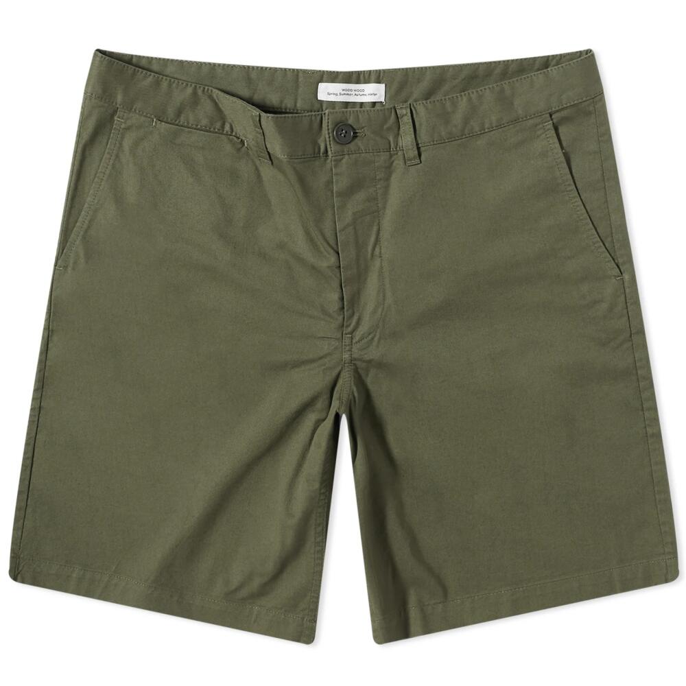 Wood Wood Men's Jonathan Light Twill Short in Olive Cover