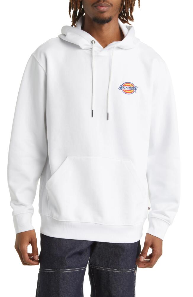 Dickies Embroidered Logo Fleece Hoodie in White Cover