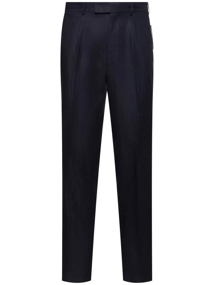 ZEGNA Oasi Lino One-pleat Pants Cover