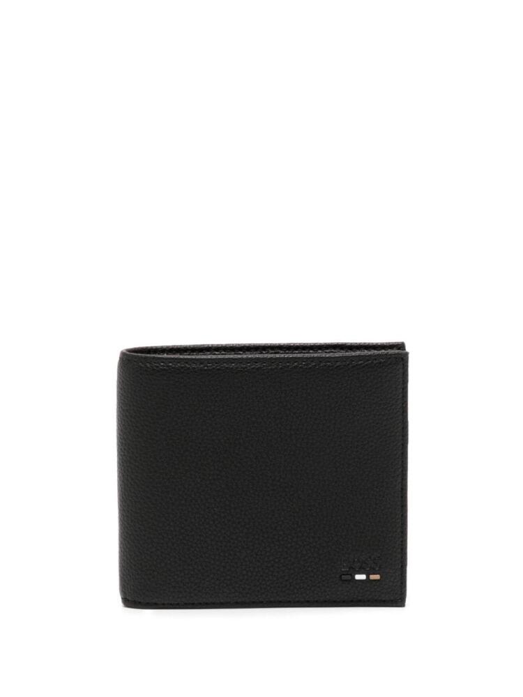 BOSS embossed-logo bi-fold wallet - Black Cover