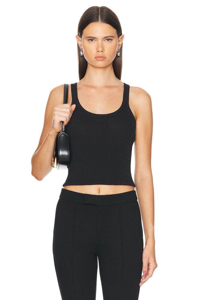 Enza Costa Linen Knit Strappy Tank Top in Black Cover