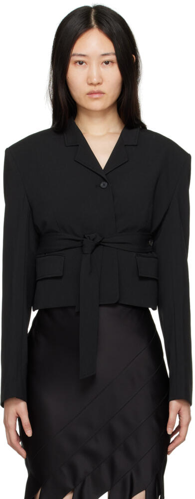 Recto Black Cropped Blazer Cover