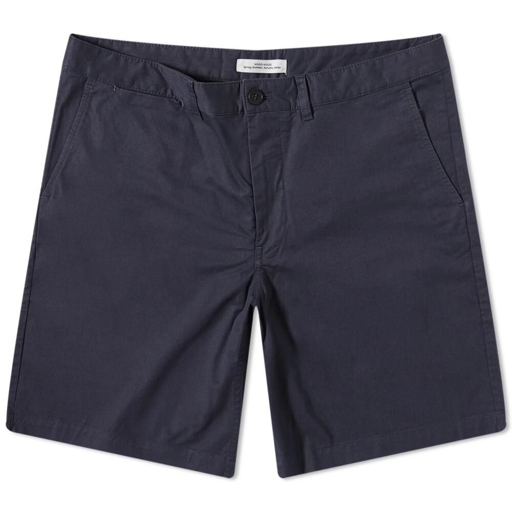 Wood Wood Men's Jonathan Light Twill Short in Navy Cover