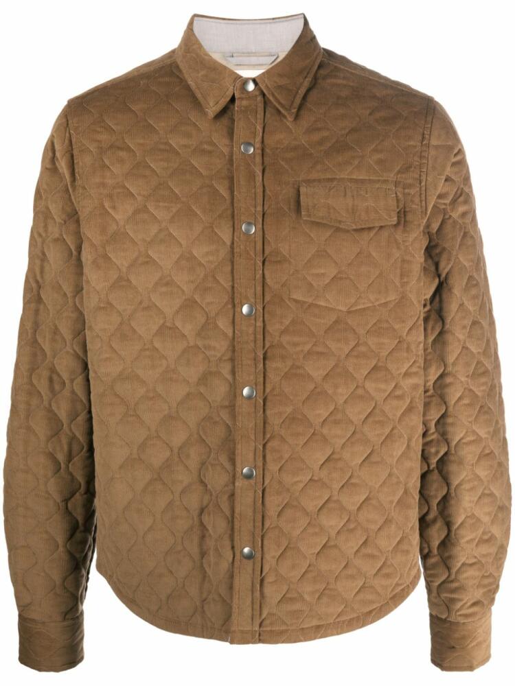 Tintoria Mattei quilted cotton shirt jacket - Brown Cover