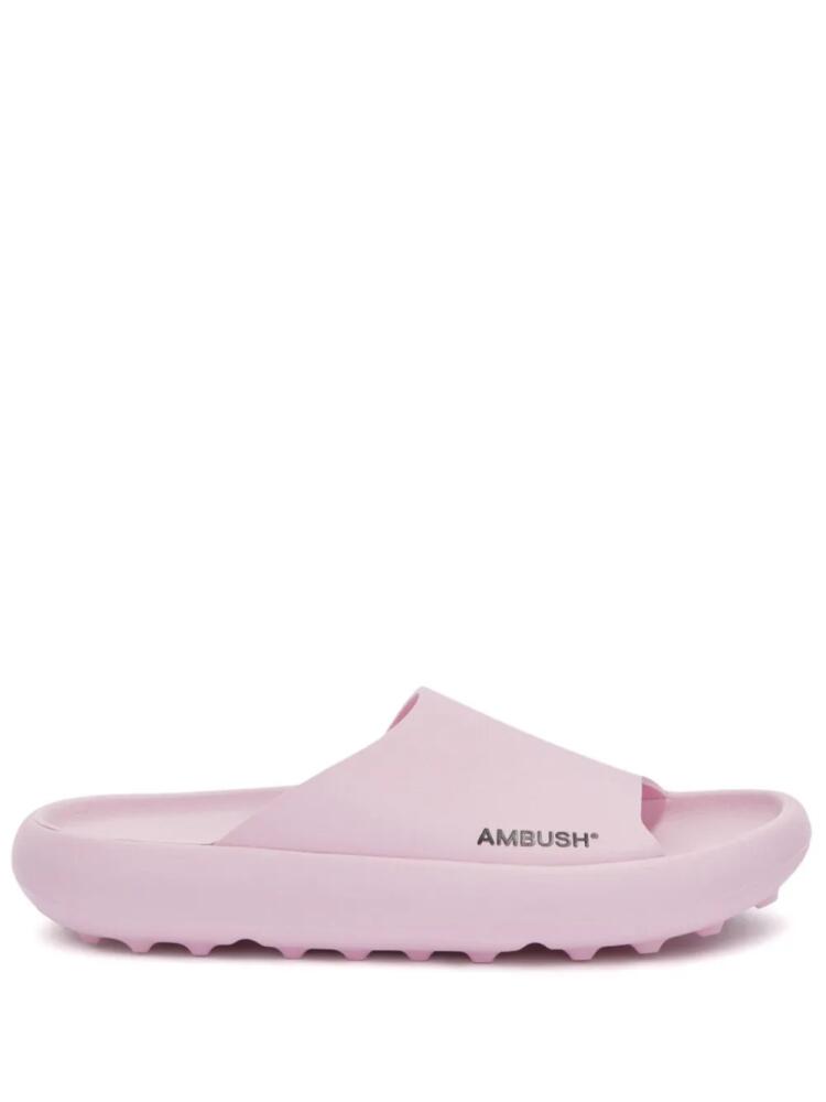 AMBUSH logo-print slide sandals - Pink Cover