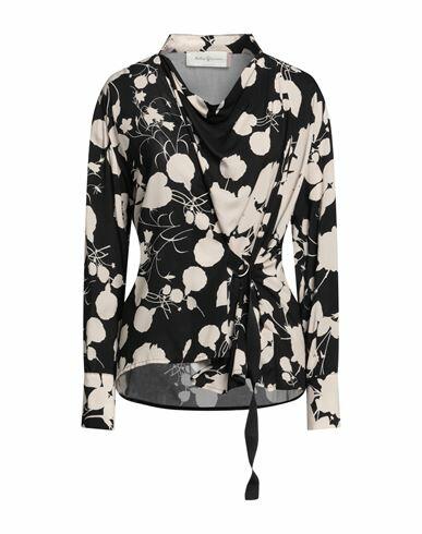 Katia Giannini Woman Top Black Viscose Cover