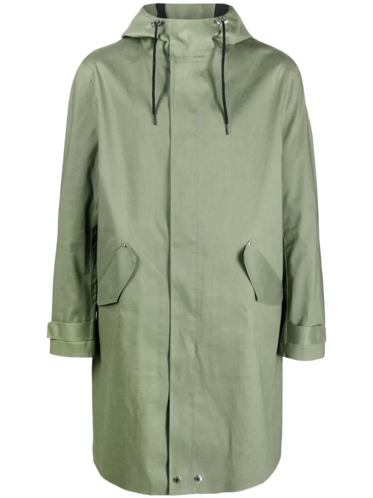 Mackintosh hooded cotton raincoat - Green Cover