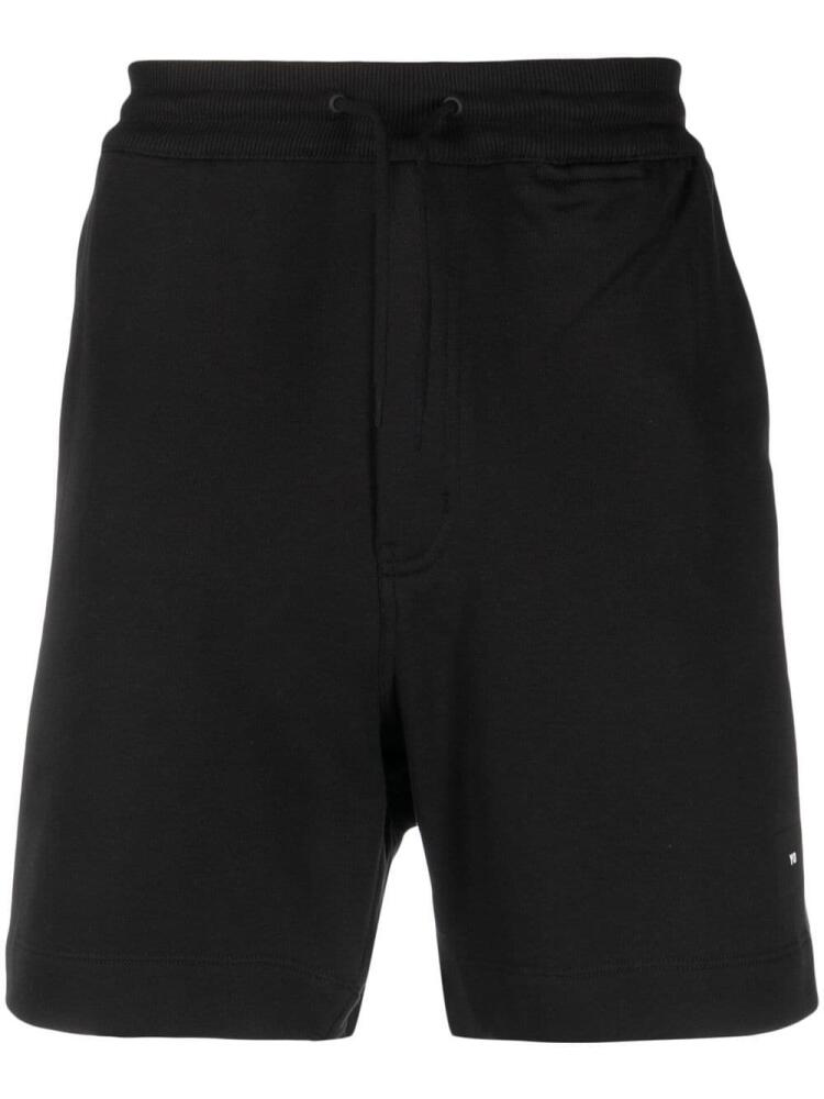 Y-3 logo-print track shorts - Black Cover