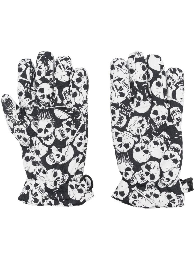 ERL skull-print gloves - Black Cover