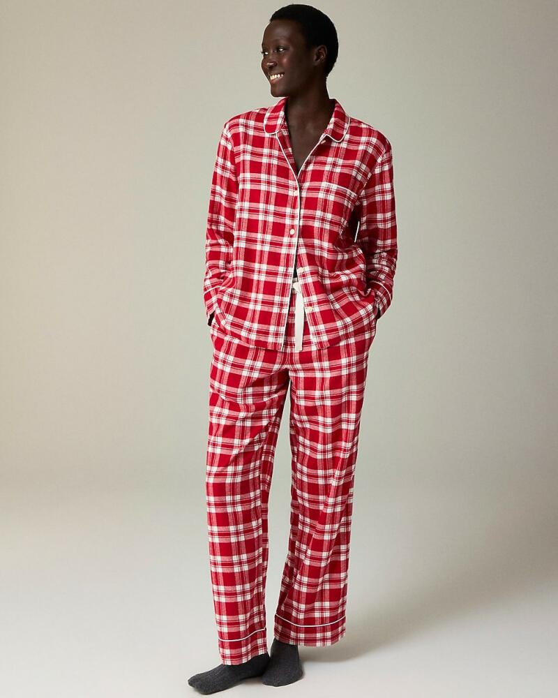 J.Crew Pajama pant set in plaid cotton flannel Cover