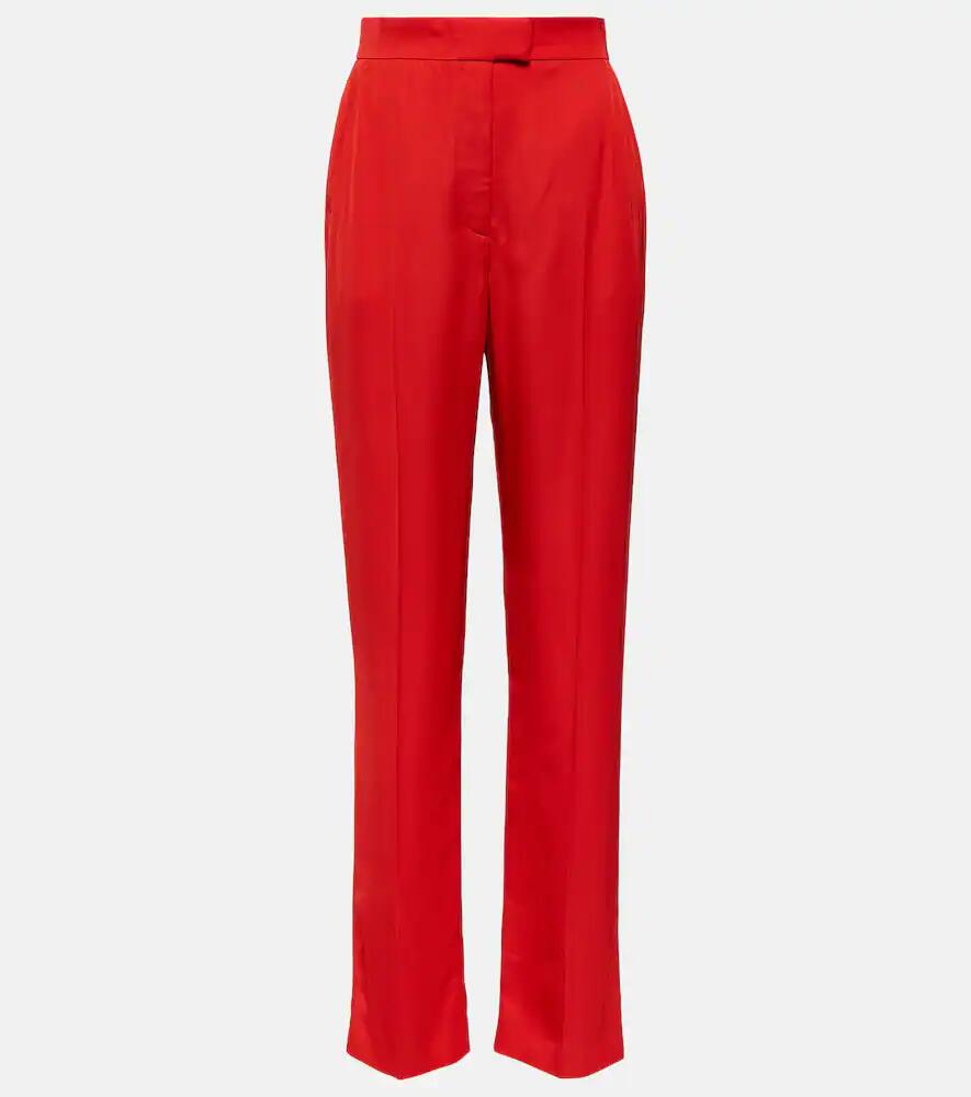 Alexander McQueen High-rise twill straight pants Cover