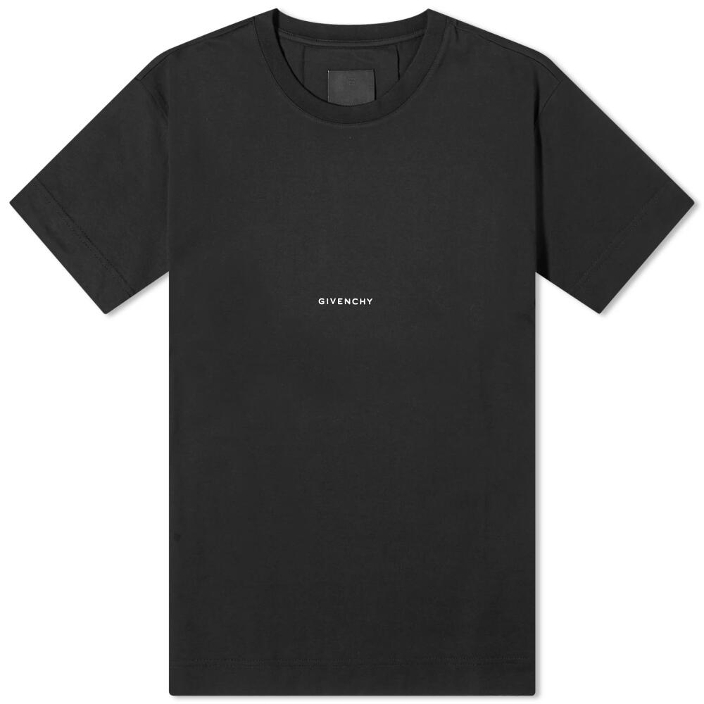 Givenchy Men's Small Text Logo T-Shirt in Black Cover