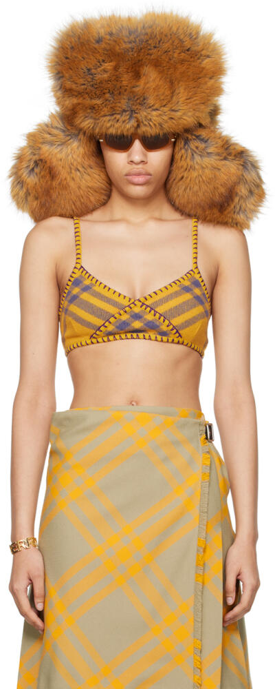 Burberry Yellow & Purple Check Bralette Cover