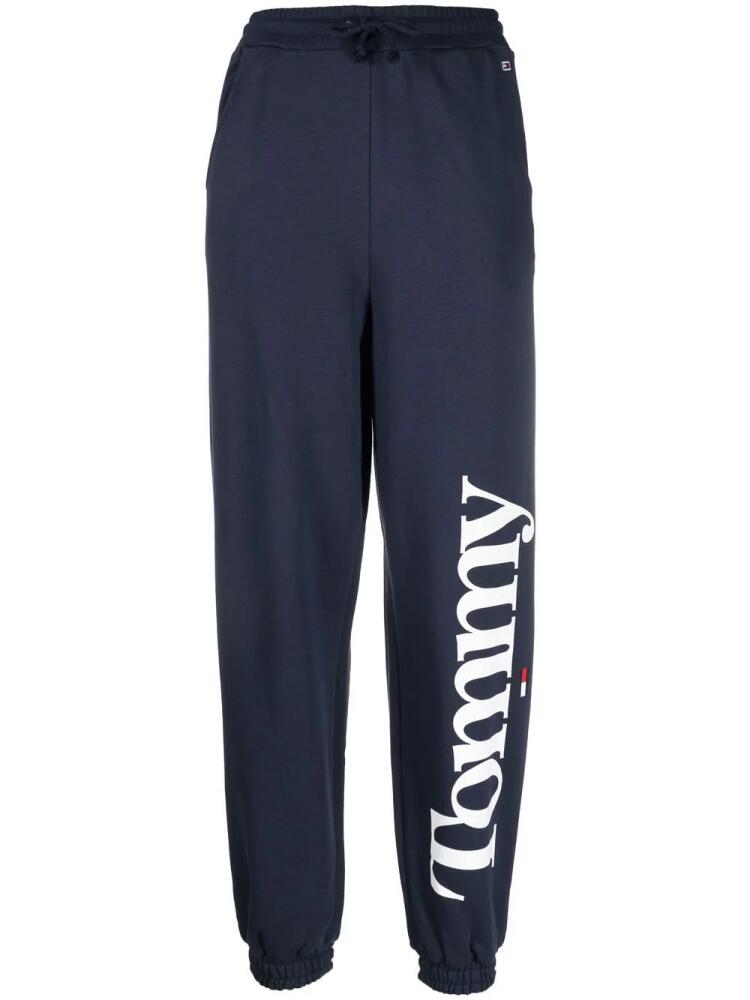 Tommy Hilfiger logo-print drawstring track pants - Blue Cover