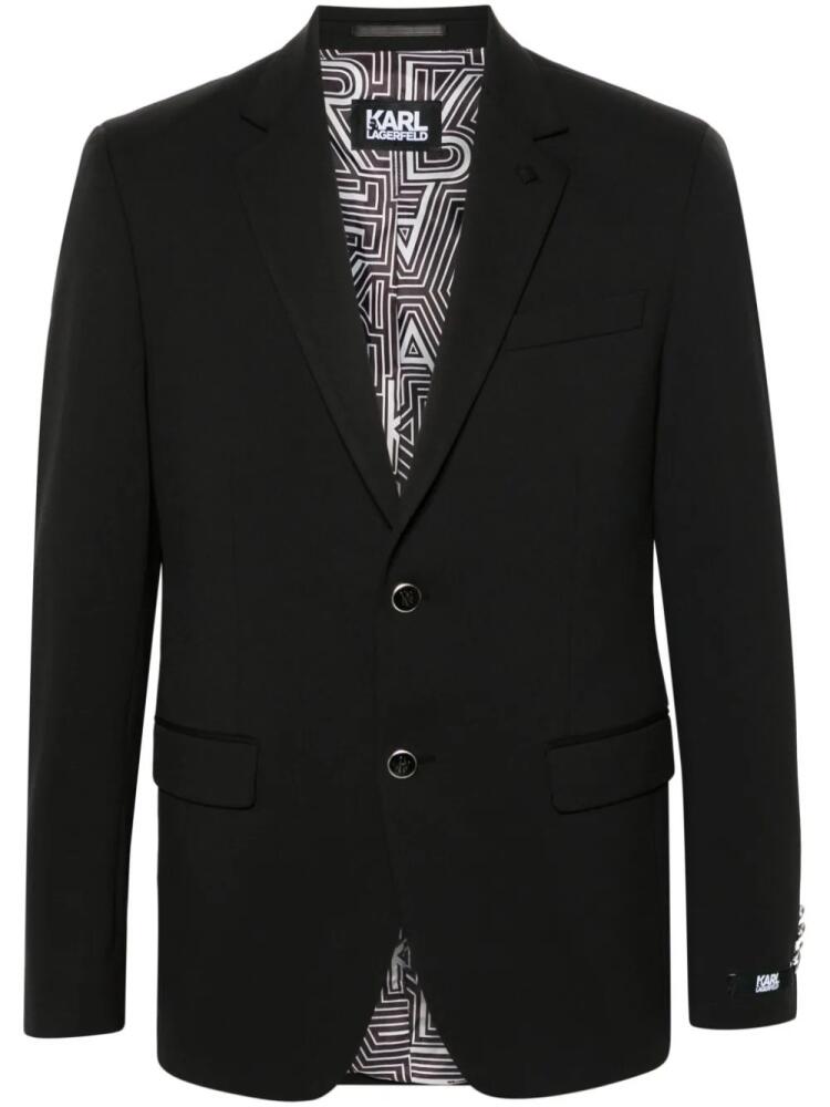 Karl Lagerfeld notched-lapels single-breasted blazer - Black Cover