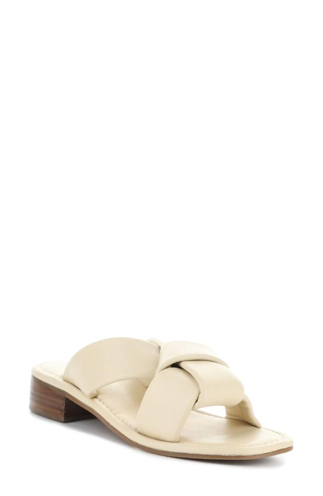 Bos. & Co. Knick Slide Sandal in Cream Nappa Cover