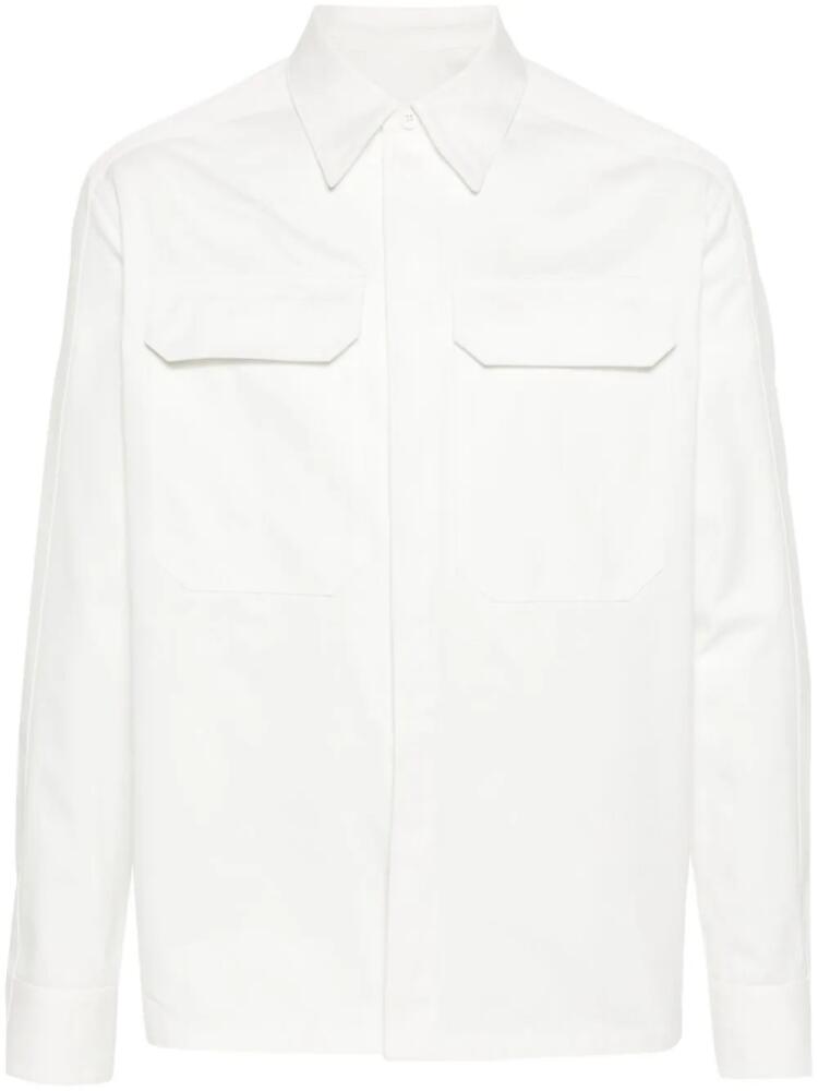 Jil Sander button-up cotton overshirt - White Cover