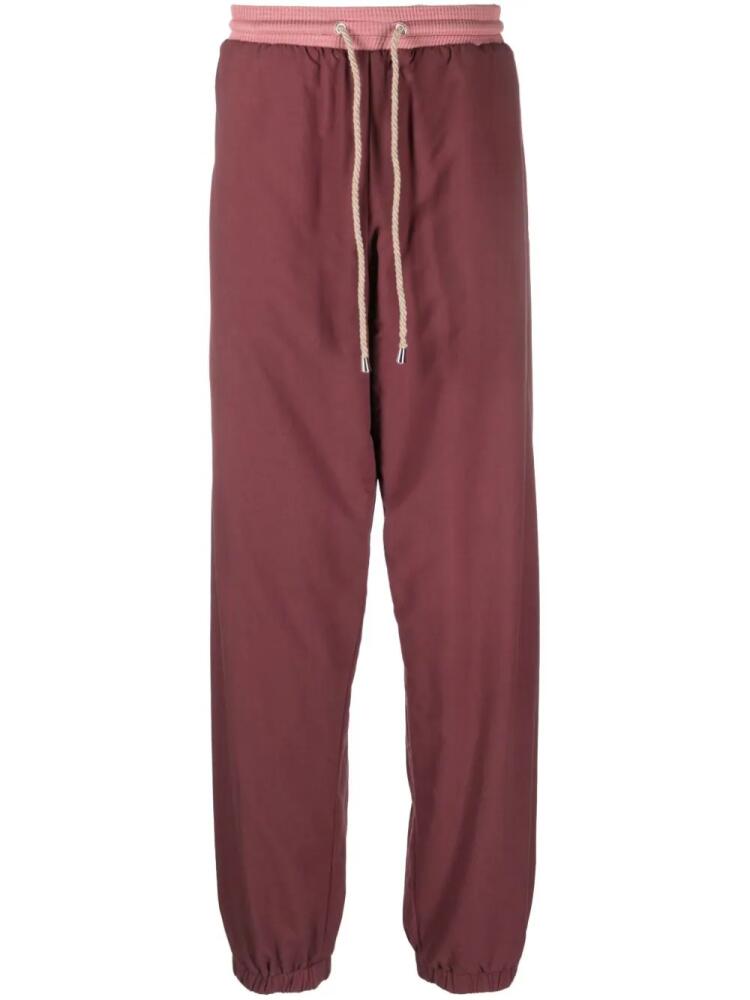 RANRA wide-leg drawstring track pants - Pink Cover