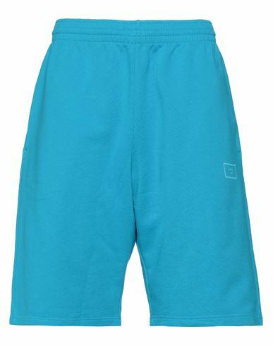 Martine Rose Man Shorts & Bermuda Shorts Turquoise Cotton Cover